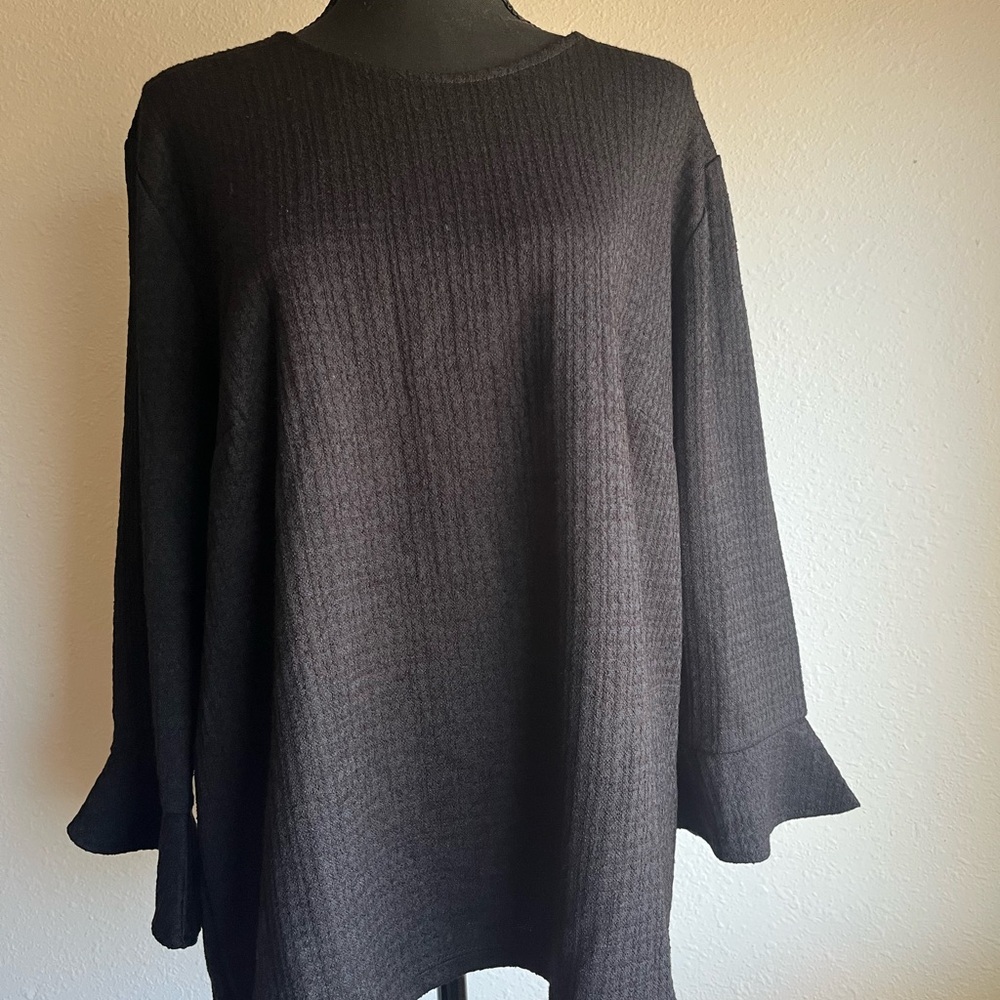 Ann Taylor Black Textured Blouse NWT